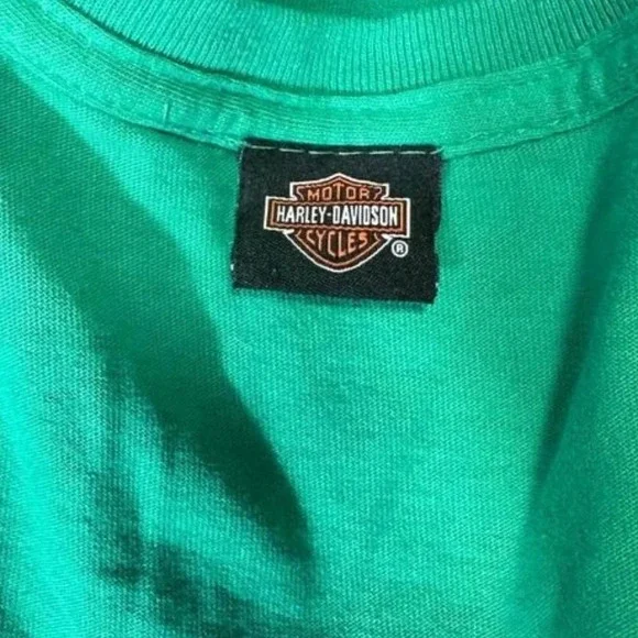 Harley Davidson Green T-shirt Route 65 moto Indianola Iowa Size 3x #0579 - Picture 3 of 5